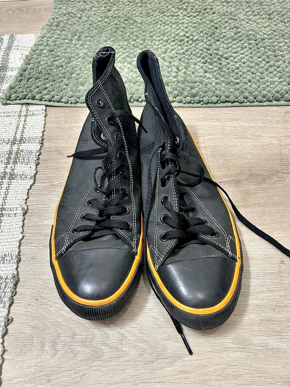 Harley-Davidson Nathan D93816 Men’s Size 11 Black Orange Hi-Top Sneakers
